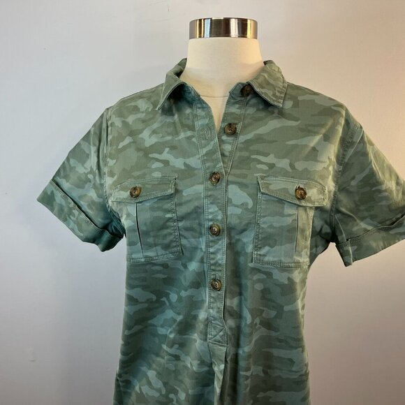 Vineyard Vines Women's Tonal Camo Margo Shirt Dress - Size 8 - Picture 3 of 7